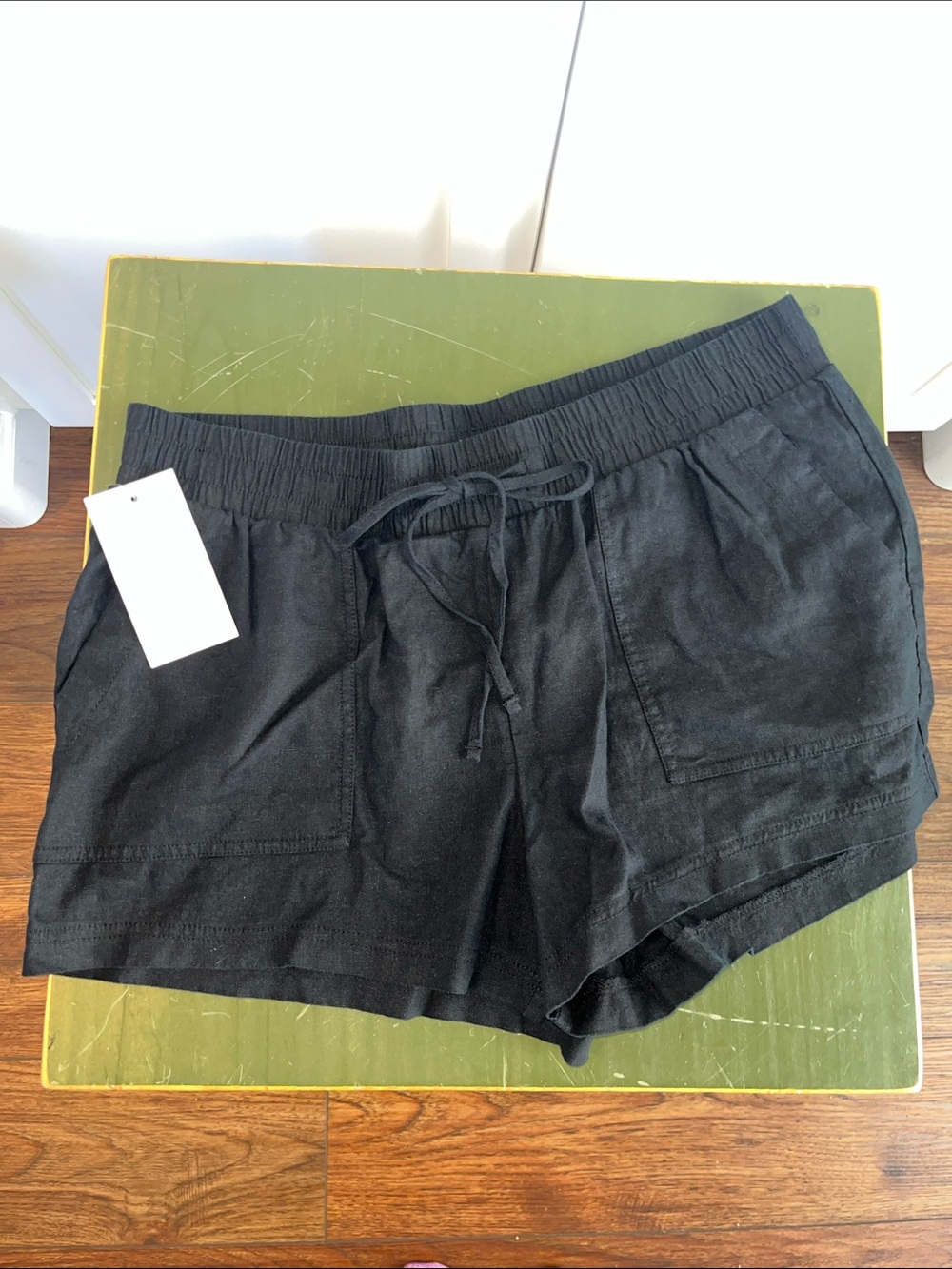Isabel Maternity by Ingrid & Isabel Black Elastic Drawstring Maternity Shorts